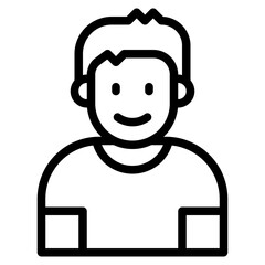 boy avatar outline style icon