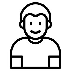 Obraz premium boy avatar outline style icon