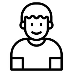 boy avatar outline style icon