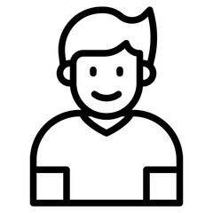 boy avatar outline style icon