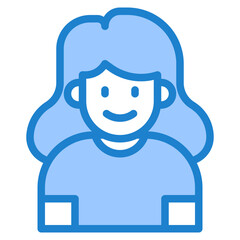 girl avatar blue style icon