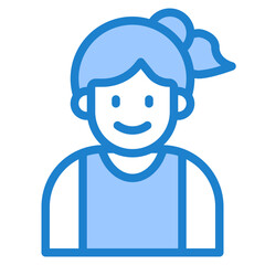 girl avatar blue style icon