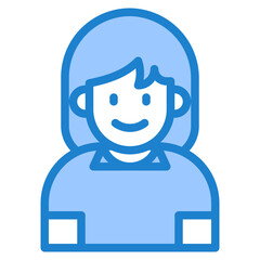 girl avatar blue style icon