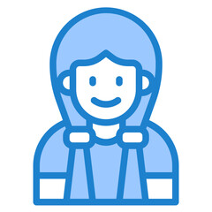 girl avatar blue style icon
