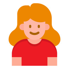 girl avatar flat style icon