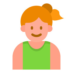 girl avatar flat style icon