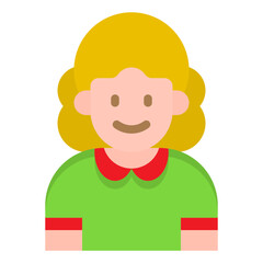 girl avatar flat style icon