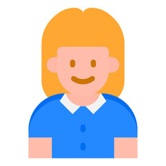 girl avatar flat style icon