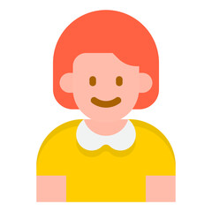 Obraz premium girl avatar flat style icon