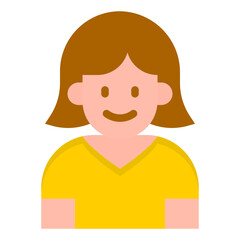girl avatar flat style icon