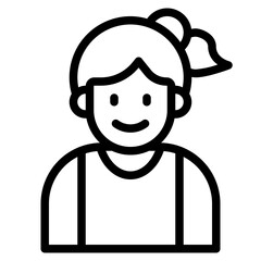 girl avatar outline style icon