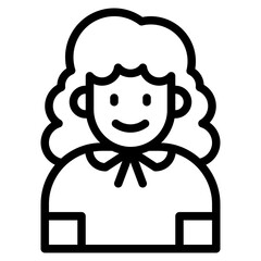 girl avatar outline style icon