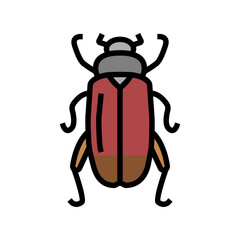 chafer insect color icon vector. chafer insect sign. isolated symbol illustration