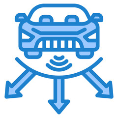 Obraz premium automatic car blue style icon