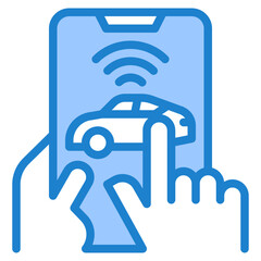 mobile blue style icon