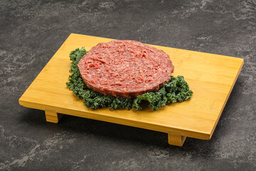 Raw beef burger cutlet for burger