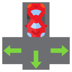 automatic car flat style icon