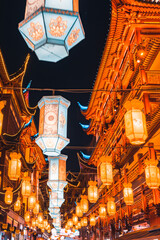 The colorful and traditional Chinese lanterns at Yuyuan, Shanghai, China.