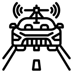 automatic car outline style icon