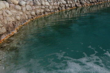 water flowing into the water