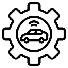 management outline style icon