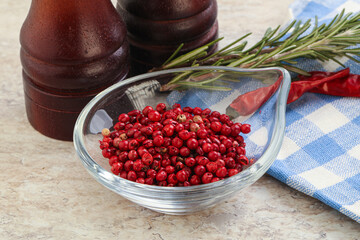 Red pepper corn seeds aroma