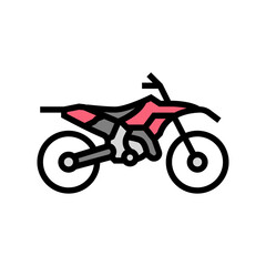 dirtbike motorcycle color icon vector. dirtbike motorcycle sign. isolated symbol illustration