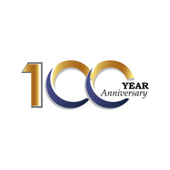 100 Year Anniversary Logo Vector Template Design Illustration elegant