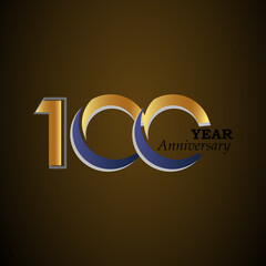 100 Year Anniversary Logo Vector Template Design Illustration elegant