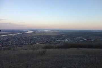 mahmudia village from above, tulcea, romania, danube delta