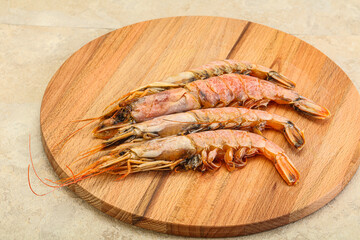 Tasty big Langoustine over the board