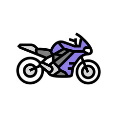 Fototapeta na wymiar electric motorcycle color icon vector. electric motorcycle sign. isolated symbol illustration