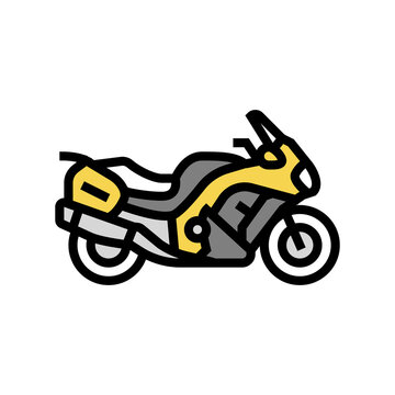 sport touring motorcycle color icon vector. sport touring motorcycle sign. isolated symbol illustration
