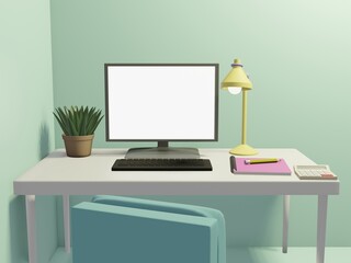 Desk Space for Working at Home.