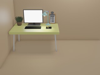 Desk Space for Working at Home.