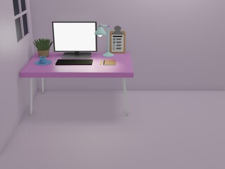 Desk Space for Working at Home.