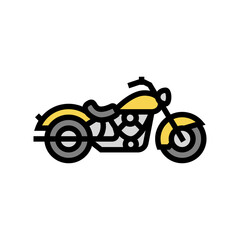 cruiser motorcycle color icon vector. cruiser motorcycle sign. isolated symbol illustration
