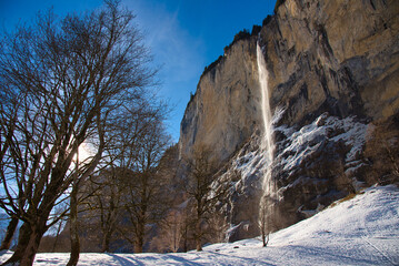 Staubbachfälle in Lauterbrunnen in der Schweiz