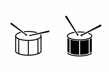 Drum Icon Isolated on White Background