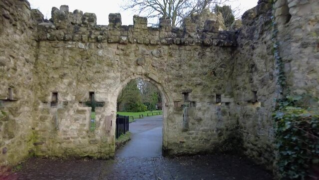 A gimbal sot off Reigate Castle fortress.