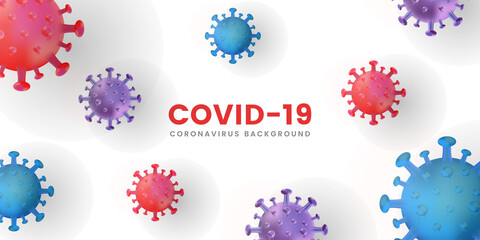 Covid-19 background 3D Illustration premium vector