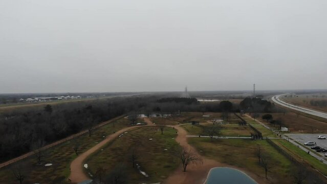 Millie Bush Dog Park in Houston using a Drone