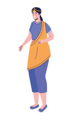 woman in traditional hindu dress