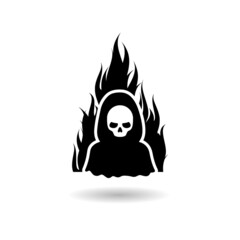 Reaper flame icon with shadow