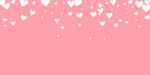 White heart love confettis. Valentine's day gradie