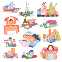 Spa salon procedures and treatment for face skin