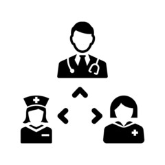 Doctor teamwork icon