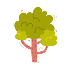 Care About Planet with Green Tree as Ecology and Environment Protection Vector Illustration