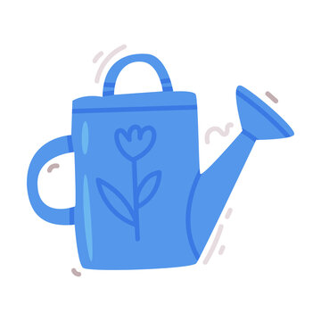 Care About Planet with Watering Can as Ecology and Environment Protection Vector Illustration