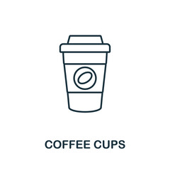 Coffee Cups icon. Line element from take away collection. Linear Coffee Cups icon sign for web design, infographics and more.